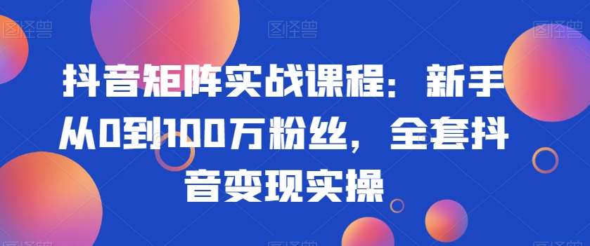 抖音矩阵实战课程：新手从0到100万粉丝，全套抖音变现实操云深网创社聚集了最新的创业项目，副业赚钱，助力网络赚钱创业。云深网创社