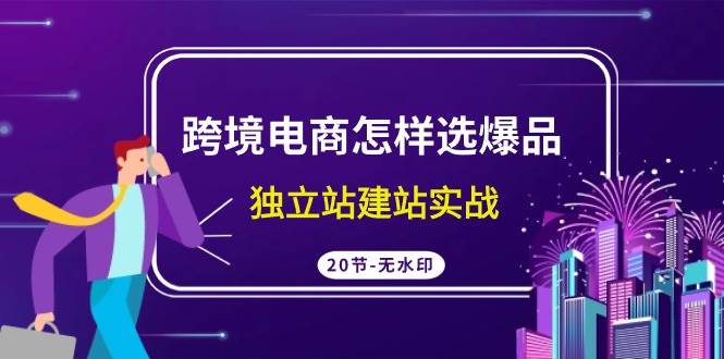 （9369期）跨境电商怎样选爆品，独立站建站实战（20节高清无水印课）云深网创社聚集了最新的创业项目，副业赚钱，助力网络赚钱创业。云深网创社