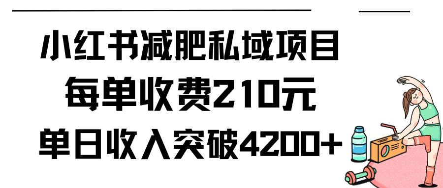 （9466期）小红书减肥私域项目每单收费210元单日成交20单，最高日入4200+云深网创社聚集了最新的创业项目，副业赚钱，助力网络赚钱创业。云深网创社