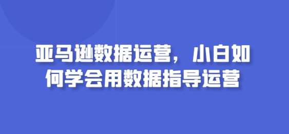 亚马逊数据运营，小白如何学会用数据指导运营云深网创社聚集了最新的创业项目，副业赚钱，助力网络赚钱创业。云深网创社