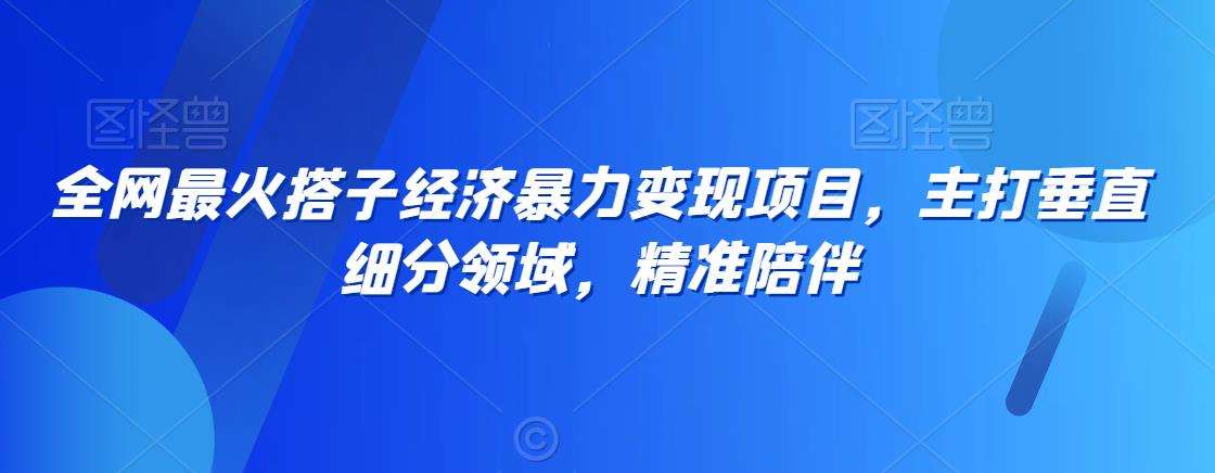 全网最火搭子经济暴力变现项目，主打垂直细分领域，精准陪伴【揭秘】云深网创社聚集了最新的创业项目，副业赚钱，助力网络赚钱创业。云深网创社