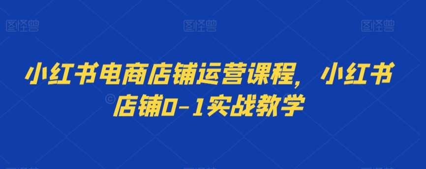 小红书电商店铺运营课程，小红书店铺0-1实战教学云深网创社聚集了最新的创业项目，副业赚钱，助力网络赚钱创业。云深网创社