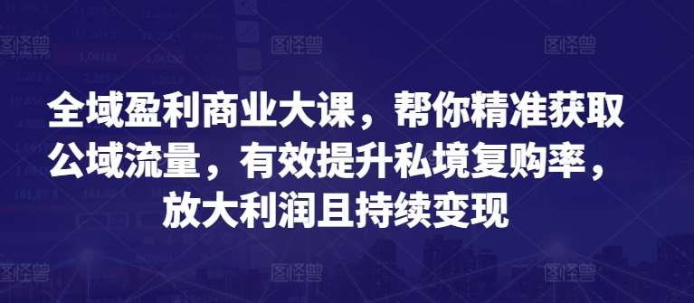 全域盈利商业大课，帮你精准获取公域流量，有效提升私境复购率，放大利润且持续变现云深网创社聚集了最新的创业项目，副业赚钱，助力网络赚钱创业。云深网创社