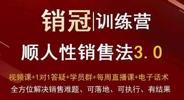 爆款！销冠训练营3.0之顺人性销售法，全方位解决销售难题、可落地、可执行、有结果云深网创社聚集了最新的创业项目，副业赚钱，助力网络赚钱创业。云深网创社