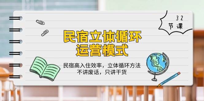 民宿立体循环运营模式：民宿高入住效率，立体循环方法，只讲干货（32节）云深网创社聚集了最新的创业项目，副业赚钱，助力网络赚钱创业。云深网创社