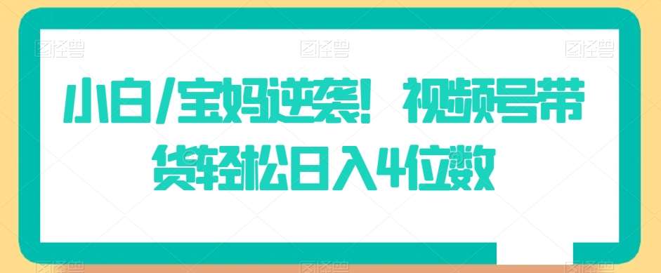 小白/宝妈逆袭！视频号带货轻松日入4位数【揭秘】云深网创社聚集了最新的创业项目，副业赚钱，助力网络赚钱创业。云深网创社