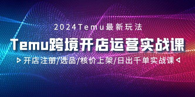 （9208期）2024Temu跨境开店运营实战课，开店注册/选品/核价上架/日出千单实战课云深网创社聚集了最新的创业项目，副业赚钱，助力网络赚钱创业。云深网创社