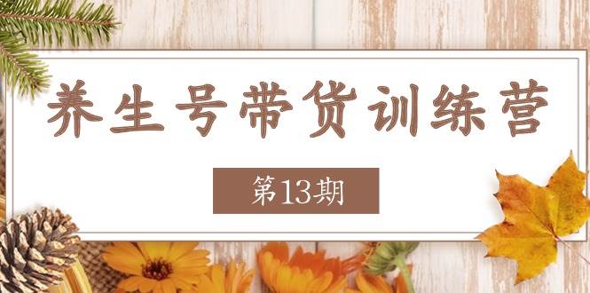 （11275期）养生号-带货训练营【第13期】收益更稳定的玩法，让你带货收益爆炸云深网创社聚集了最新的创业项目，副业赚钱，助力网络赚钱创业。云深网创社