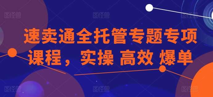 速卖通全托管专题专项课程，实操 高效 爆单云深网创社聚集了最新的创业项目，副业赚钱，助力网络赚钱创业。云深网创社