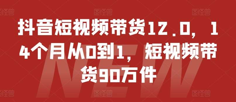 抖音短视频带货12.0，14个月从0到1，短视频带货90万件云深网创社聚集了最新的创业项目，副业赚钱，助力网络赚钱创业。云深网创社