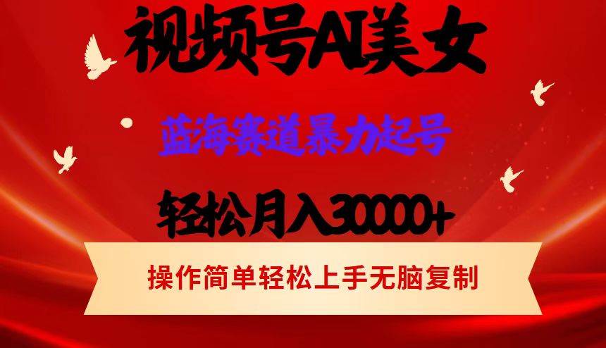 （12178期）视频号AI美女跳舞，轻松月入30000+，蓝海赛道，流量池巨大，起号猛，当…云深网创社聚集了最新的创业项目，副业赚钱，助力网络赚钱创业。云深网创社