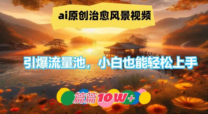 ai原创治愈风景视频，引爆流量池，小白也能轻松上手，篇篇10w+【揭秘】云深网创社聚集了最新的创业项目，副业赚钱，助力网络赚钱创业。云深网创社