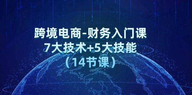 （12047期）跨境电商-财务入门课：7大技术+5大技能（14节课）云深网创社聚集了最新的创业项目，副业赚钱，助力网络赚钱创业。云深网创社