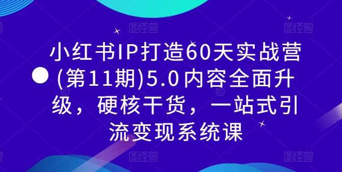 小红书IP打造60天实战营(第11期)5.0​内容全面升级，硬核干货，一站式引流变现系统课云深网创社聚集了最新的创业项目，副业赚钱，助力网络赚钱创业。云深网创社