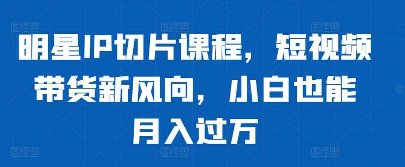 明星IP切片课程，短视频带货新风向，小白也能月入过万云深网创社聚集了最新的创业项目，副业赚钱，助力网络赚钱创业。云深网创社