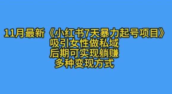 K总部落11月最新小红书7天暴力起号项目，吸引女性做私域【揭秘】云深网创社聚集了最新的创业项目，副业赚钱，助力网络赚钱创业。云深网创社