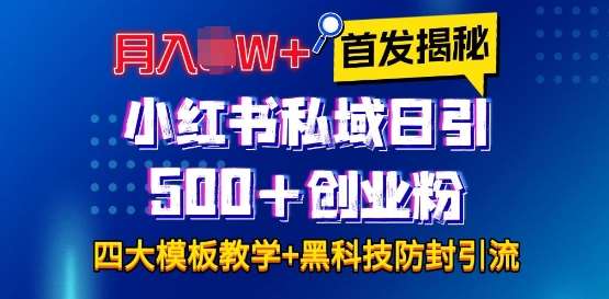 首发揭秘小红书私域日引500+创业粉四大模板，月入过W+全程干货!没有废话!保姆教程!云深网创社聚集了最新的创业项目，副业赚钱，助力网络赚钱创业。云深网创社