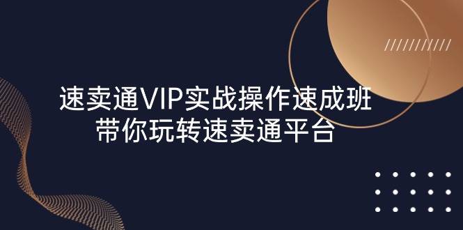 （10935期）速卖通 VIP实战操作-速成班，带你玩转速卖通平台（23节）-云深网创社