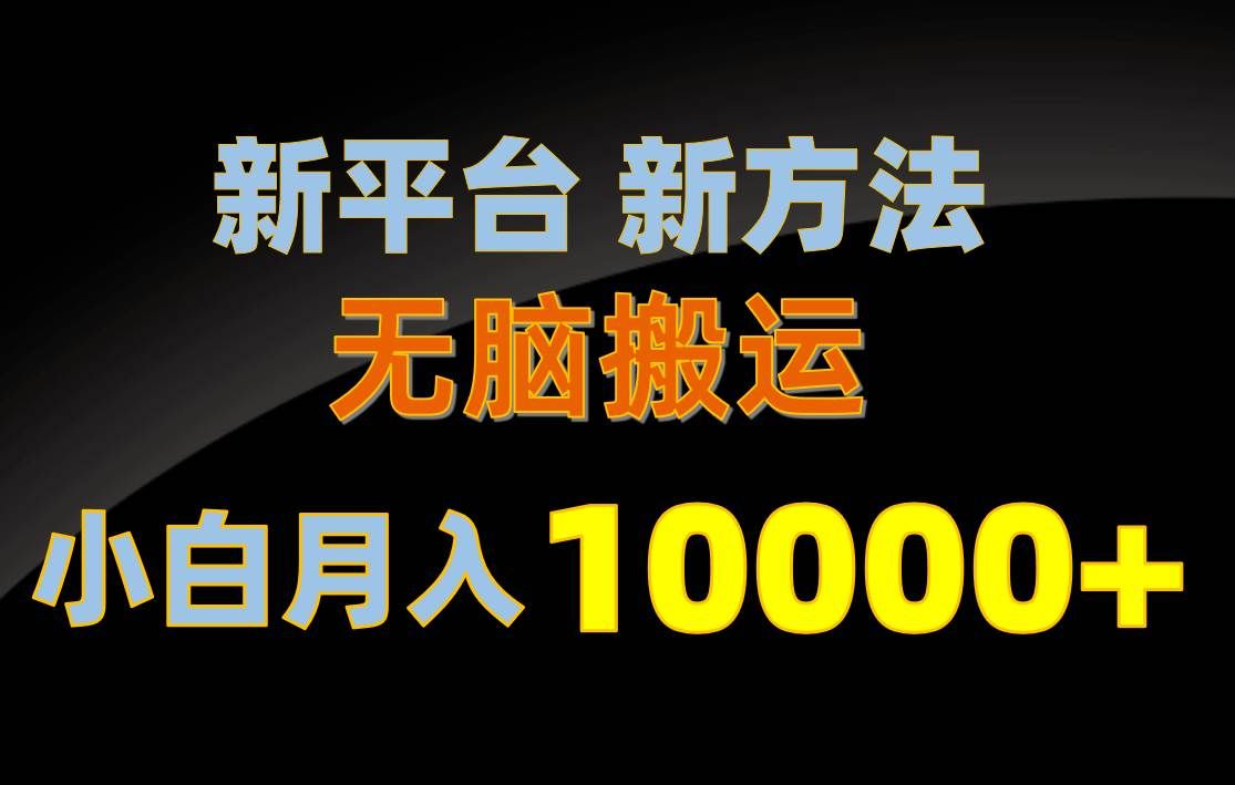 （10605期）新平台新方法，无脑搬运，月赚10000+，小白轻松上手不动脑-云深网创社