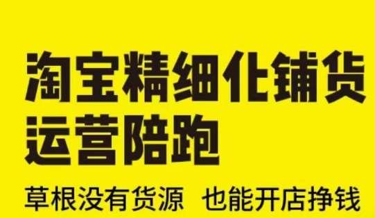 淘宝精细化铺货运营陪跑(部分更新至2025)，草根没有货源 也能开店挣钱-云深网创社
